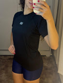 Blusa preta Marthi e conjunto Short vermelho