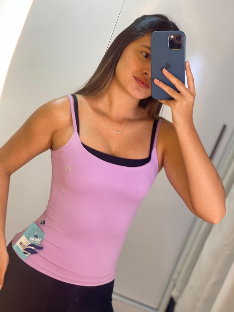 Macacão longo+ regata lilás